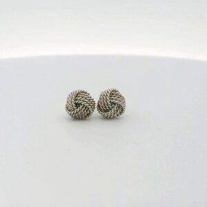 Tiffany & Co Sterling Silver Love Knot Earrings
